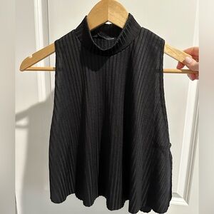 Pretty Little Thing open sides charcoal grey crop top